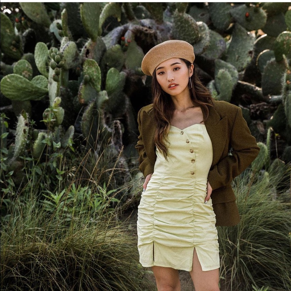 EGGIE highlight green mini dress (XS)